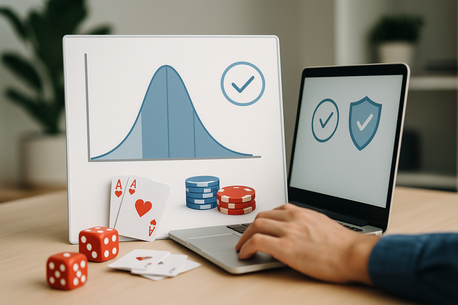 Grafico concettuale su RTP, varianza e verifiche di trasparenza nei giochi online